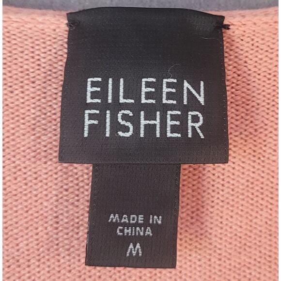 Eileen Fisher Scoop Neck Sweater – Lightweight Silk-Cashmere Blend – M – Orange - Picture 4 of 9